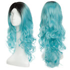 Full Wig Long Curly Straight Synthetic Hair With Blonde Wigs For Women Ladies us