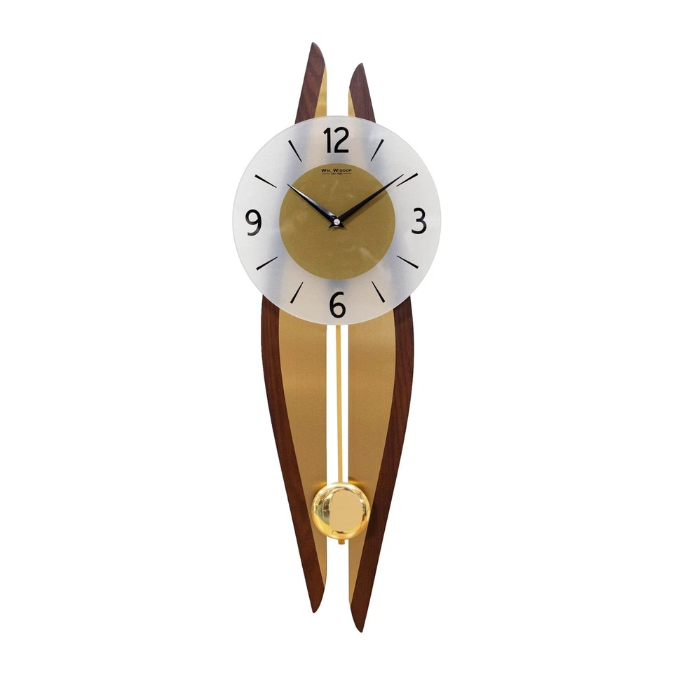 Widdop Contemporary Pendulum Wooden Wall Clock W7912 - Image 1 of 1