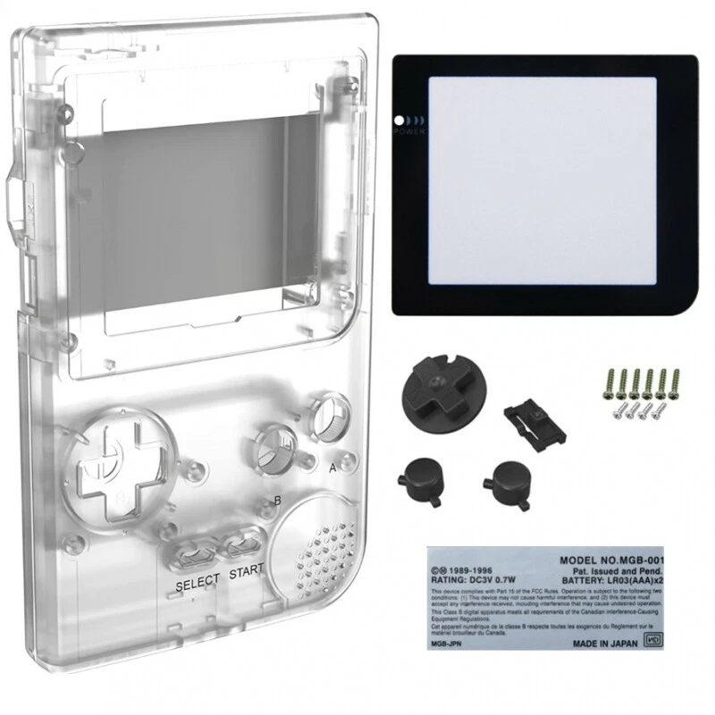 Funda Compatible Para Nintendo Game Boy Bolsillo Transparente GBP Repuesto Foto 1 de 1
