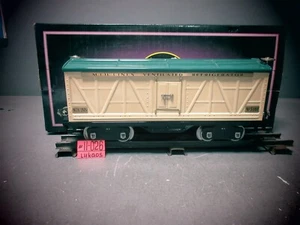 MTH Tinplate 10-1090  Std Gauge REEFER CAR 500 IVORY & PEACOCK  W/BRASS TRIM NEW - Picture 1 of 12
