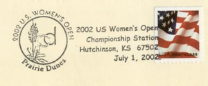 US Women's Golf Open 2002 Hutchinson Kansas Commemorative Postmark Cover - Picture 1 of 2