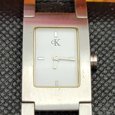 Vintage CK Swiss Made Rectangular 30mm Watch – Stainless Steel, 7" Bracelet, Unt - Image 1 of 4