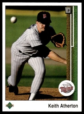 1989 Upper Deck #599 Keith Atherton - Minnesota Twins - Image 1 of 2