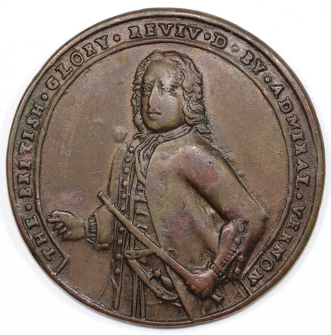 1739 Six Ships Admiral Vernon Betts Medal Cover