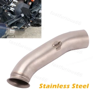 Motorcycle Exhaust Mid Pipe Escape Tube 51mm Modified for Duke 125 250 390 17-20 - Picture 1 of 6
