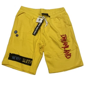 DREAMLAND EMBROIDERED YELLOW SWEATSHORTS SIZE 3XL - Picture 1 of 6