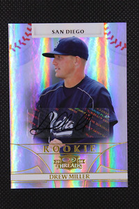 Drew Miller 2008 Donruss Threads Signatures AUTO /1999 San Diego Padres SP