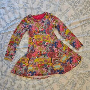 OILILY Multicolor Long Sleeve Dress EUC Youth 8 128cm - Picture 1 of 5