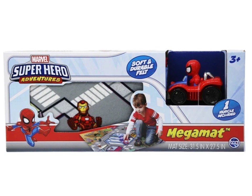Juego de cartas coleccionables Marvel Super Hero Adventures MegaMat Foto 1 de 1