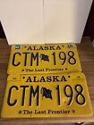 Alaska license plate pair expired 2010
