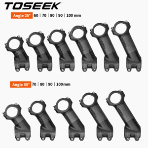 TOSEEK 10/17/25/35 Grad Vorbau 3K Carbon 60-110mm MTB Rennrad Lenker Vorbauten - Picture 1 of 21