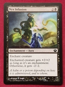 Magic The Gathering JOURNEY INTO NYX NYX INFUSION black card MTG - Picture 1 of 2