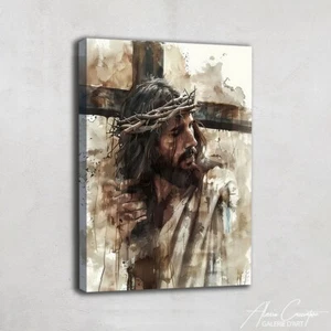Jesus Christ Wall Art Large Canvas Painting Print Christian Wall Art Canvas - Picture 1 of 9