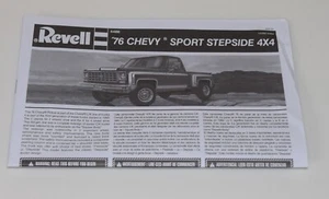 REVELL '76 CHEVY SPORT 4x4 85-4486 ⭐PARTS⭐ INSTRUCTION BOOKLET 1:24 - Picture 1 of 3