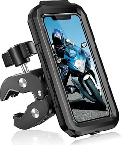 Motorbike Phone Holder Waterproof Motorcycle Phone Mount 360° Rotation - Picture 1 of 7