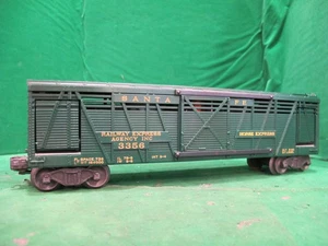 LIONEL POSTWAR -- #3356 SANTA FE OPERATING HORSE CAR~ TESTED WORKS - Picture 1 of 13