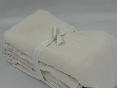 Cortina de sarga de terciopelo Pottery Barn nueva sin etiquetas marfil, 50”x96” apagón, 1 panel Foto 1 de 4