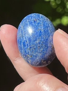 Lapis Lazuli Crystal Palmstone : Serenity : Peace : Self Knowledge AAA+ - Picture 1 of 9