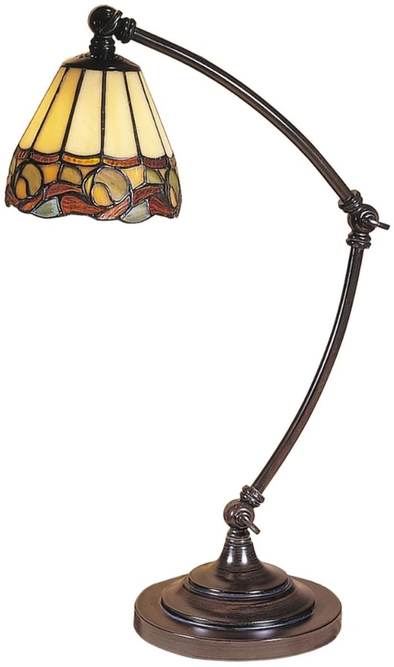 Vintage Style Ainsley Desk Lamp with Art Glass - Image 1 of 1