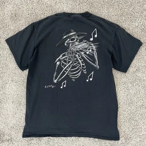 VINTAGE UGLYHANDS R.R. KINDER MUNDHARMONIKA SKELETT "SCHWARZ" T-SHIRT GRÖSSE LARGE - Bild 1 von 6