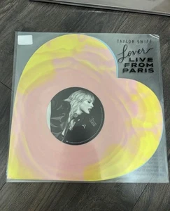 New Taylor Swift Lover Live From Paris Heart Shaped Vinyl LP - Picture 1 of 2