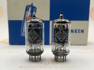 Telefunken ECC82 Smooth Plates Matched Pair ◇ Bottom - Berlin 1967 - NOS - Picture 1 of 7