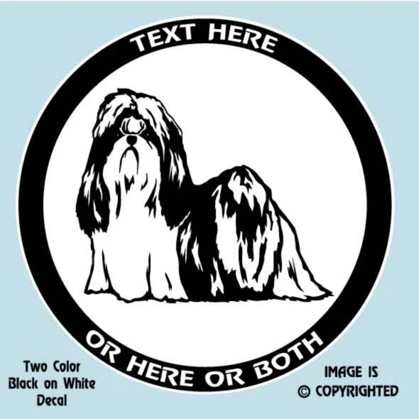 SHIH TZU PERRO - PERSONALIZADO - CALCOMANÍA/PEGATINA DE 2 COLORES - #D069 Foto 1 de 1