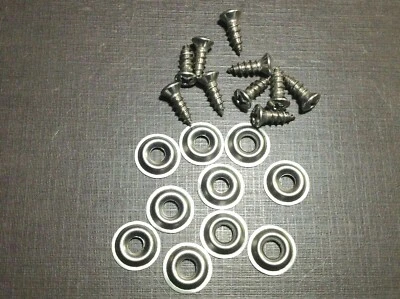 10 piezas #8 x 1/2" con #6 cabeza acero inoxidable panel de patada puerta interior moldura tornillos Ford Foto 1 de 3