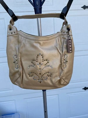 Isabella Fiore кожи золото украшенный с заклепками Дамская сумка через плечо сумочка сумка - Изображение 1 из 4