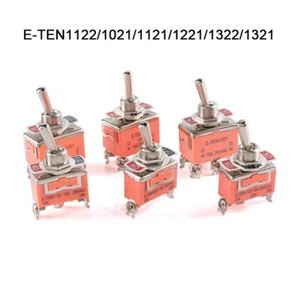 Toggle Switch E-TEN1122 1021 1121 1221 1322 1321 ON-OFF-ON ON-ON SPDT Switch - Picture 1 of 9