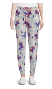 Disney Lilo & Stitch Damengrößen 3X Plüsch Schlaf Joggerhose mit Taschen - Bild 1 von 5