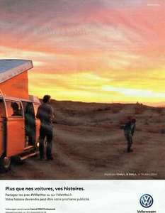 Publicité Advertising 520 2016 Volkswagen Van nos voitures, nos histoires vw - Picture 1 of 1