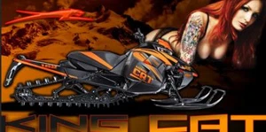 3x6 Arctic Cat King Cat Snowmobile Racing Snocross Garage Trailer Banner Sign - Picture 1 of 3