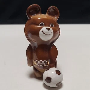 Porcelain Olympic Bear with a ball. Mascot of the 80s OlympiadUSSR - Picture 1 of 8