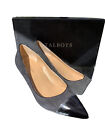 Talbots Womens US Size Is 8.5M/H Heels Diane 2 Black Suede Patent Toe Flaw