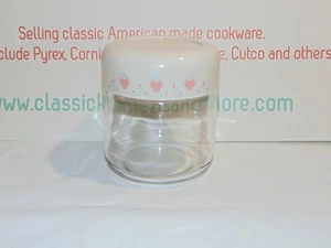 Vintage Corelle Corning Gemco Forever Yours 5 Inch Tall Glass Canister w/Lid - Picture 1 of 5