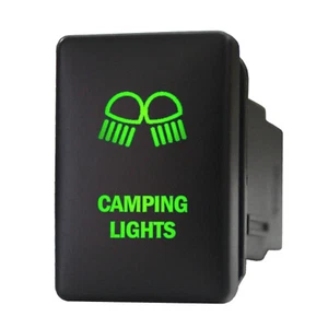 CAMPING LIGHTS 9B19G Push switch 12V For Toyota 4Runner Tundra RAV4 LED green - Bild 1 von 1