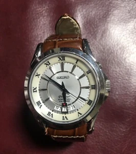 Seiko Premier Perpetual Calendar Men's Watch 40mm Beautiful Ruing Condition - Picture 1 of 8