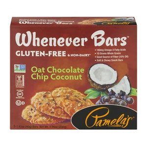 Pamelas Gluten Free Whenever Bars, Chocolate Chip Coconut - 1.4 OZ (Pack 6) - Picture 1 of 1