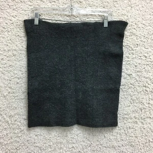 LRL Ralph Lauren Skirt 1X Womens Plus Gray Mini Wool Straight Pencil Pull On - Picture 1 of 7