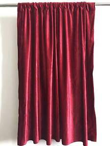 Red  Heavy Style Velvet Curtain 120"H Drape Stage/Theater/Home Noise Thermal 