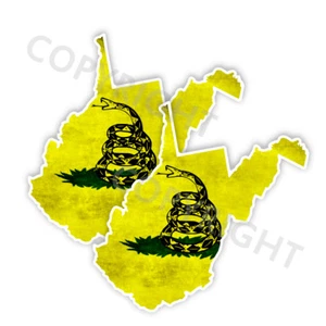 Dont Tread on Me Decal State West Virginia window sticker Various Size Distress - Picture 1 of 1