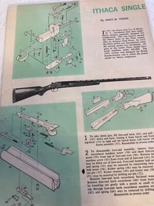 ITHACA SINGLE BARREL TRAP GUN ILLUSTRATION SHEET (LAMINATED) TIGGS - Picture 1 of 2