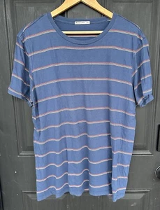 Marine Layer T-Shirt Signature Sunset Stripe Men Supima Cotton Modal M/L Blue - Picture 1 of 6