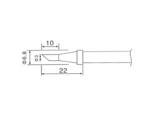 Lötkolbenspitze Ersatz 0,3mm für Zhongdi Lötstation ZD-99 - Bild 1 von 1
