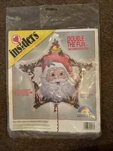 Vintage 1990 Insiders Balloon Doubles 24" Heart Shape Christmas Santa Inflatable - Picture 1 of 8