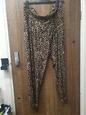 Ladies Plus Size Leopard  Print Trousers Size 24 short