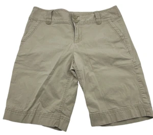 Caslon Nordstrom Beige Khaki Stretch Pocketed 10" Bermuda Shorts Womens Size 2 - Picture 1 of 8