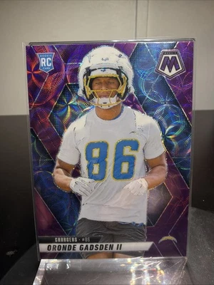 Tarjeta de novato Oronde Gadsden II 2025 Panini Mosaic mira púrpura #374 Foto 1 de 2