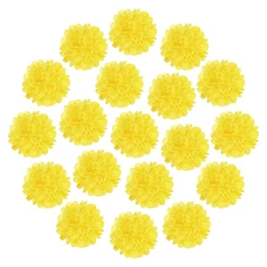 20 Pezzi Carta Pom Pom,14" Carta Fiore Carta Fazzoletto per Compleanni Giallo Chiaro - Foto 1 di 6
